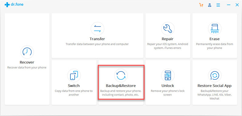 backup and restore option