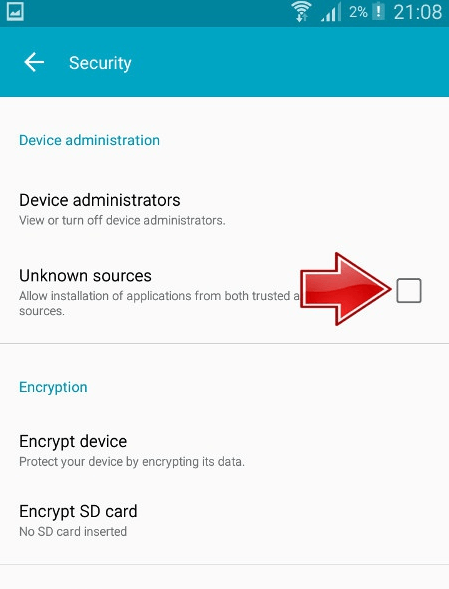 enable unknown source on LG
