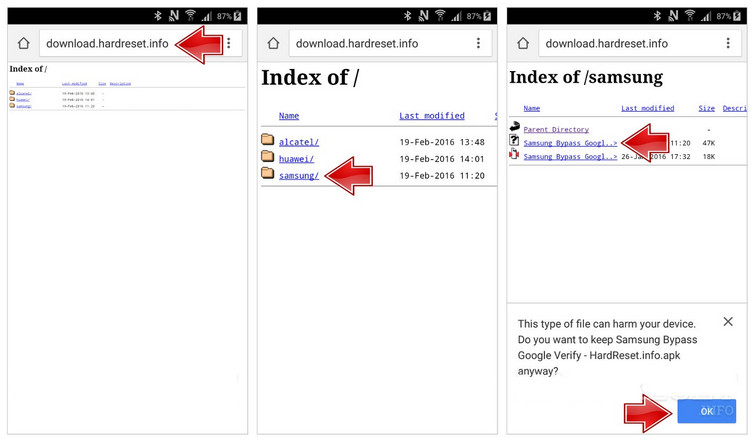 choose samsung bypass google