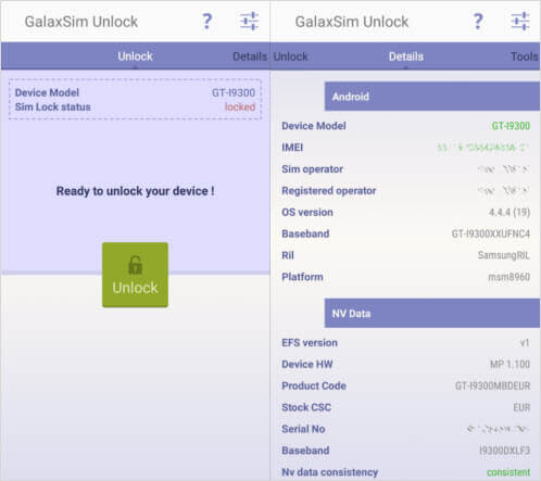 GalaxSim Unlock sim network lock