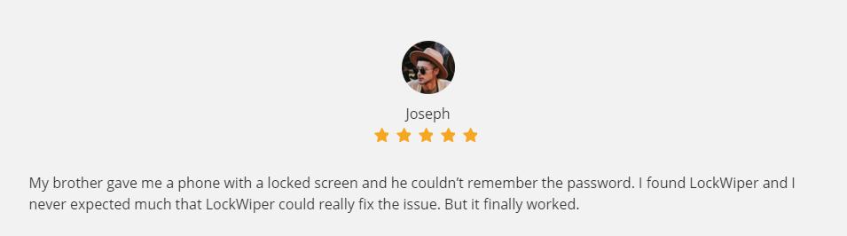 positive review of LockWiper (Android)
