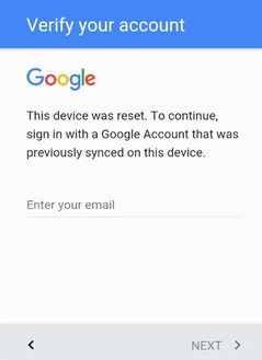 google account verification on android