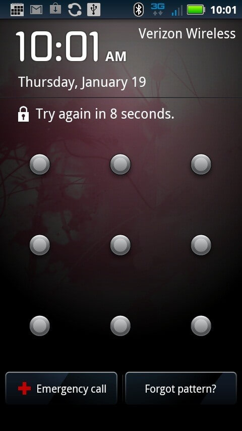 use google security question to unlock screen lock