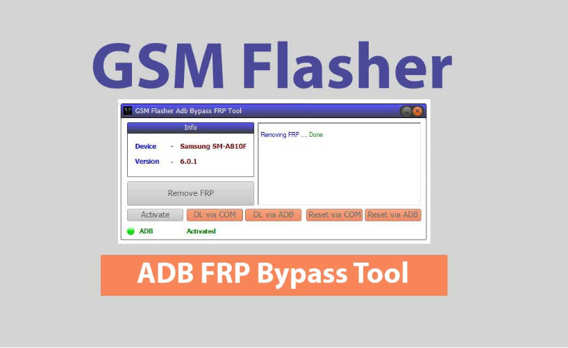 GSM falsher adb bypass frp tool