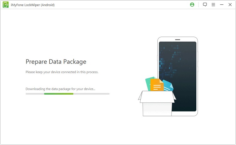 Download data package to the locked Android phone