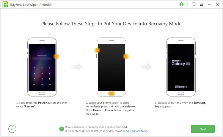 Perform factory reset in recovery mode