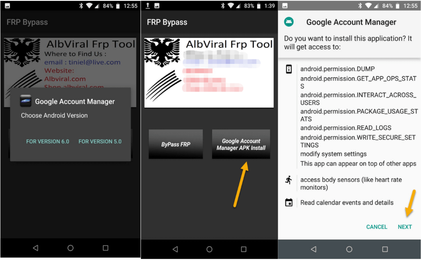 download and install Google account manager APK