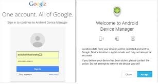 login to android device manager