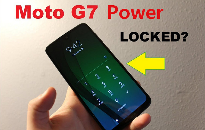 Moto G7 Power locked screen