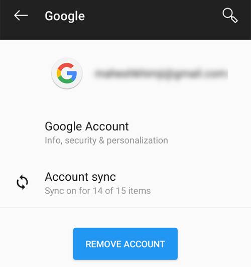 restore data from google account