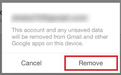 confirm removing