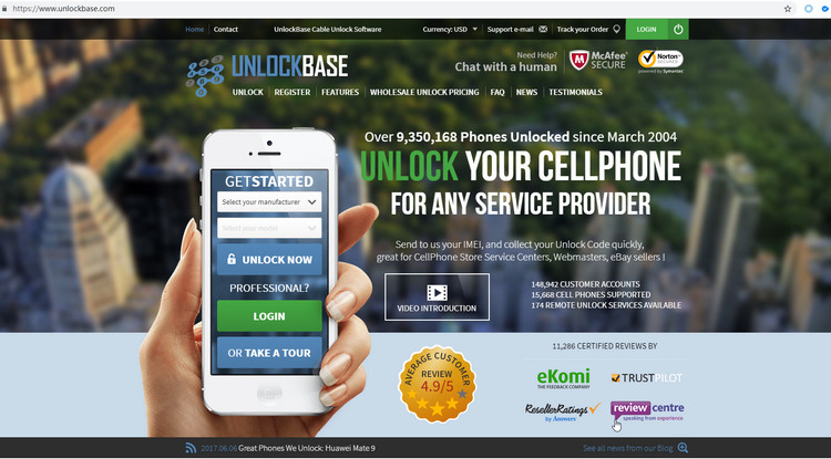 Unlock phone online with unlockbase website