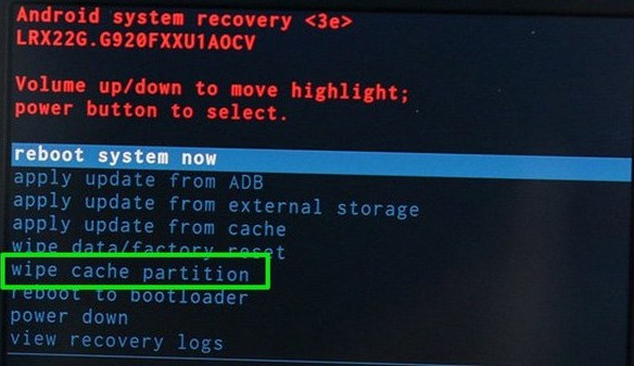 Wipe cache partition to fix Android recovery mode not working