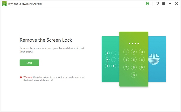 Remove dcreen lock with LockWiper android unlocker