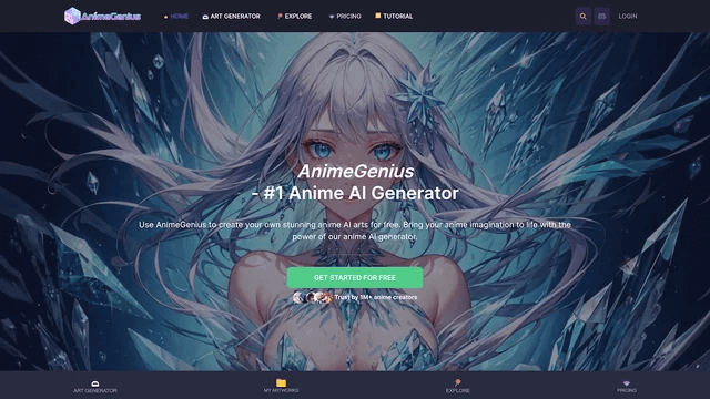 animegenius - text to cartoon ai