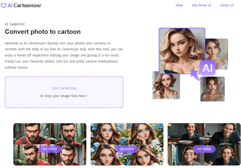 cartoonizer.ai photo to cartoon