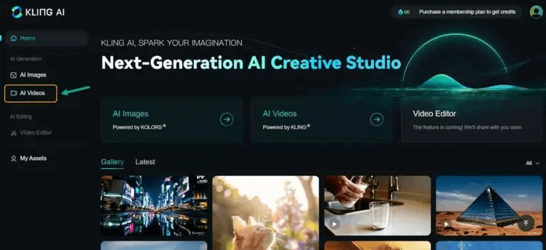 choose ai videos on kling ai