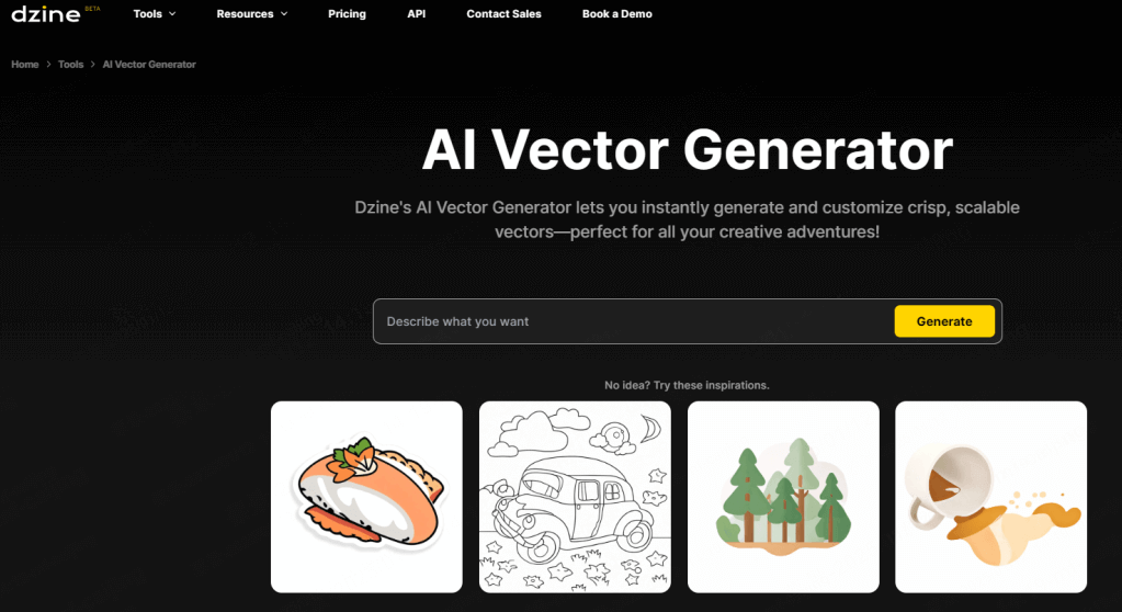 dzine ai vector cartoon generator​