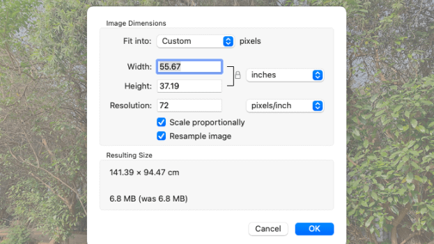 adjust iamge width and height to fix how to improve the resolution of an image