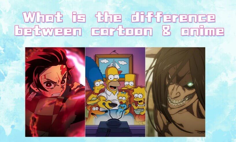 what is the difference bwtween cartoons and anime