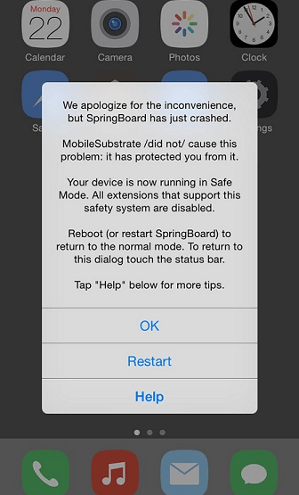 choose restart from safe mode notification