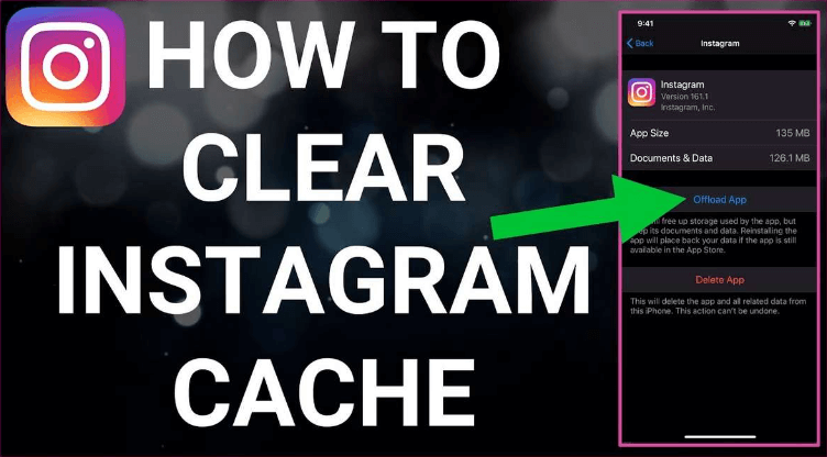 clear instagram cache on iphone