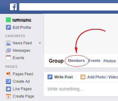 find members in facebook group