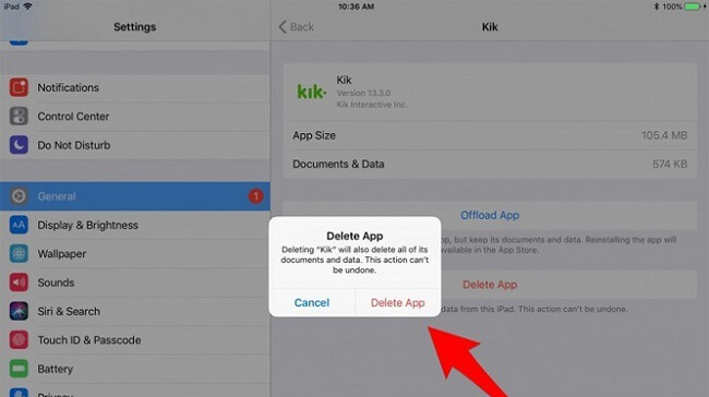 delete apps on ipad