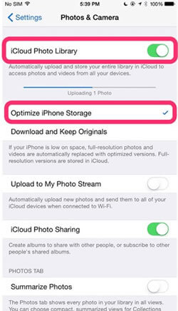 optimize icloud photo storage