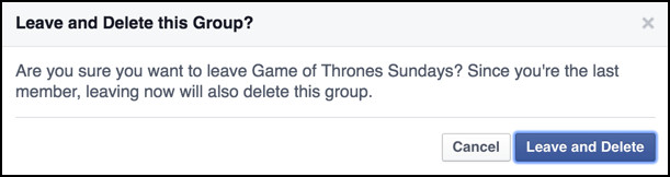 leave the facebook group