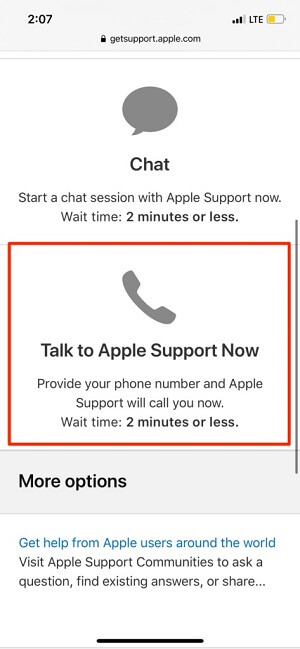 contact apple support