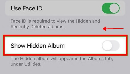 hidden photos on iPhone