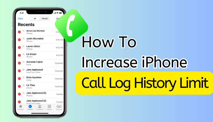 how to increase iphone call log history
