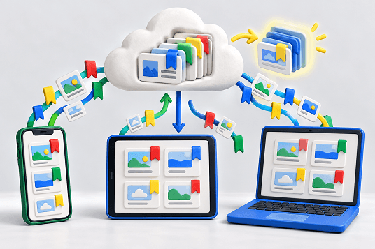 Safari bookmarks syncing through iCloud with an archived version available for recovery