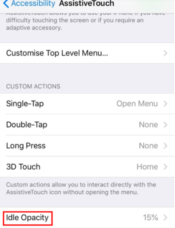 iphone assistive touch idle capacity