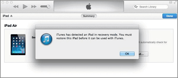 recover photos from iphone in the recovery mode using itunes