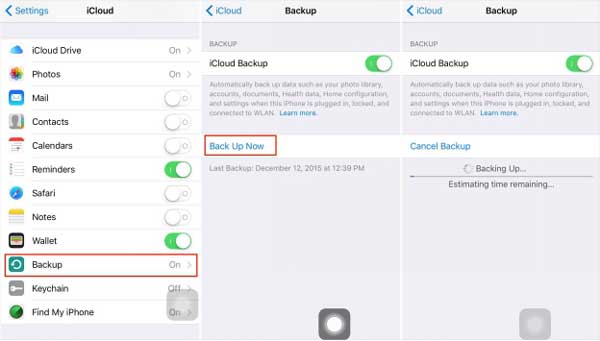 Restore iCloud Backup to iPhone