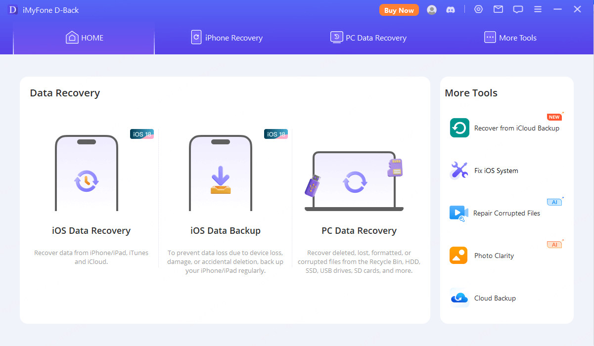 recover deleted emails with iMyFone D-Back