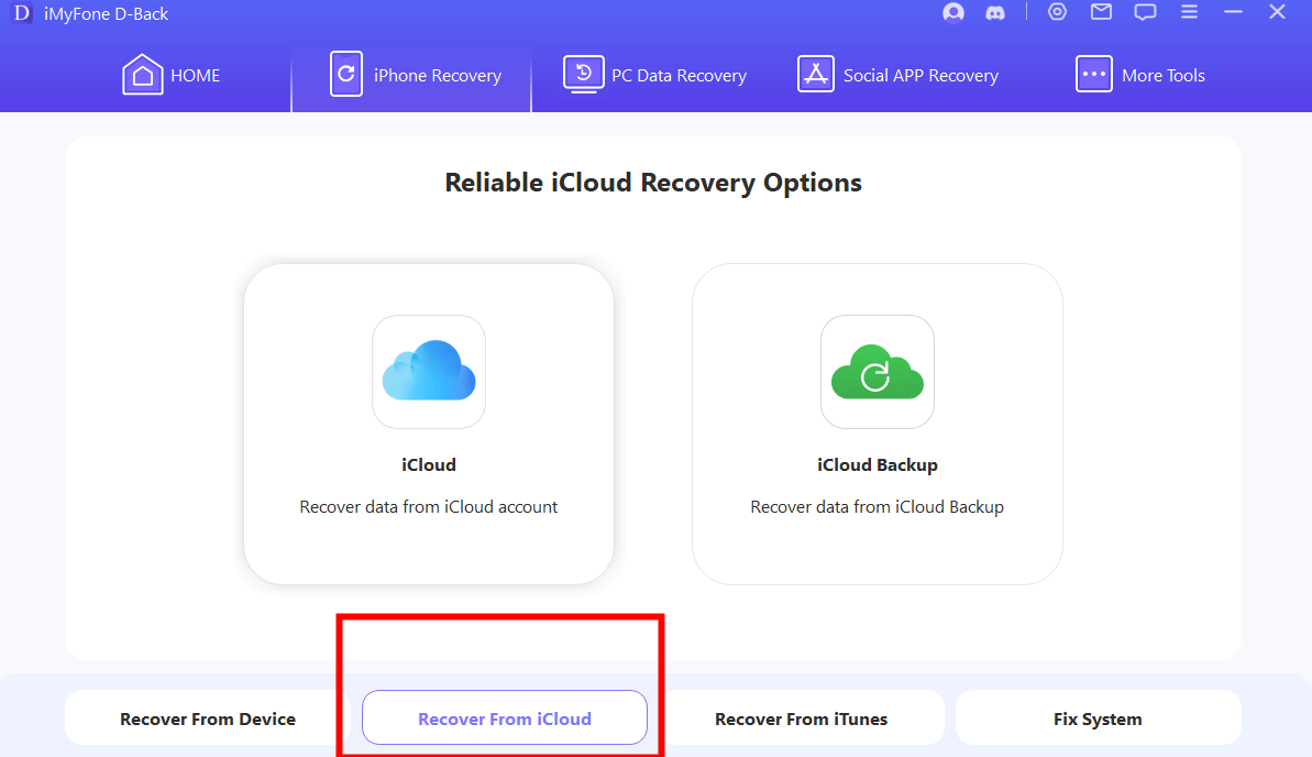 recover deleted emails from icloud with iMyFone D-Back