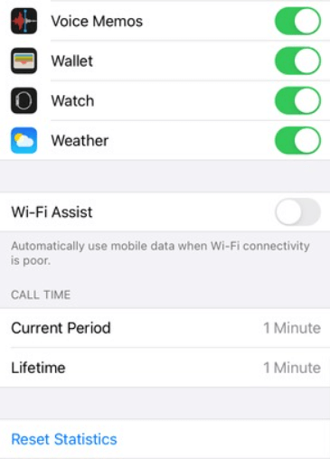 turn off wifi assist