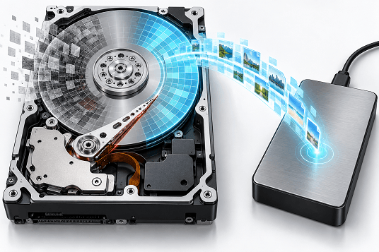 recover files from a formatted hard drive without writing new data to the source disk