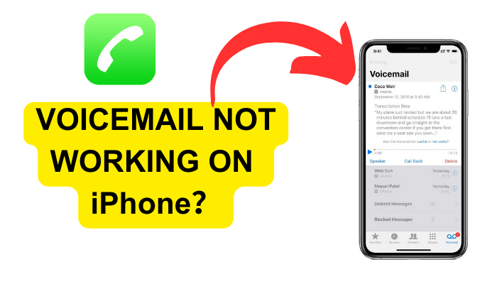 voicemail not working on iphone