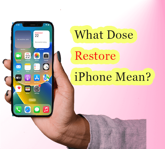 what dose restore iphone mean