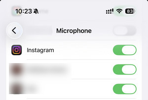 Instagram microphone