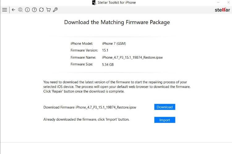 stellar toolkit download firmware