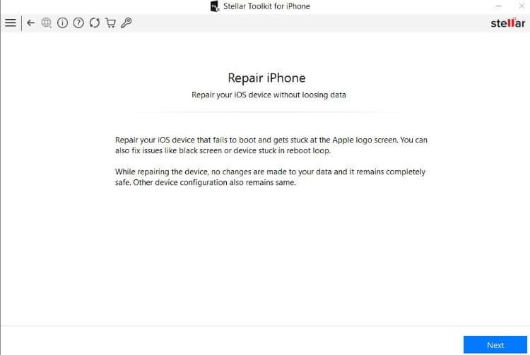 stellar toolkit click to repair iphone