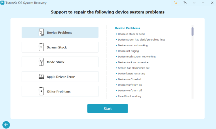 TunesKit iOS system recovery