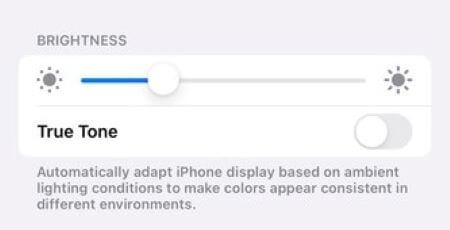 adjust brightness to stop iphone screen shaking