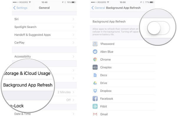 background refresh iphone turn off