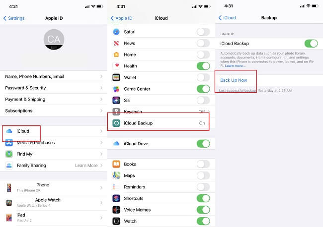 fixppo backup iphone to icloud